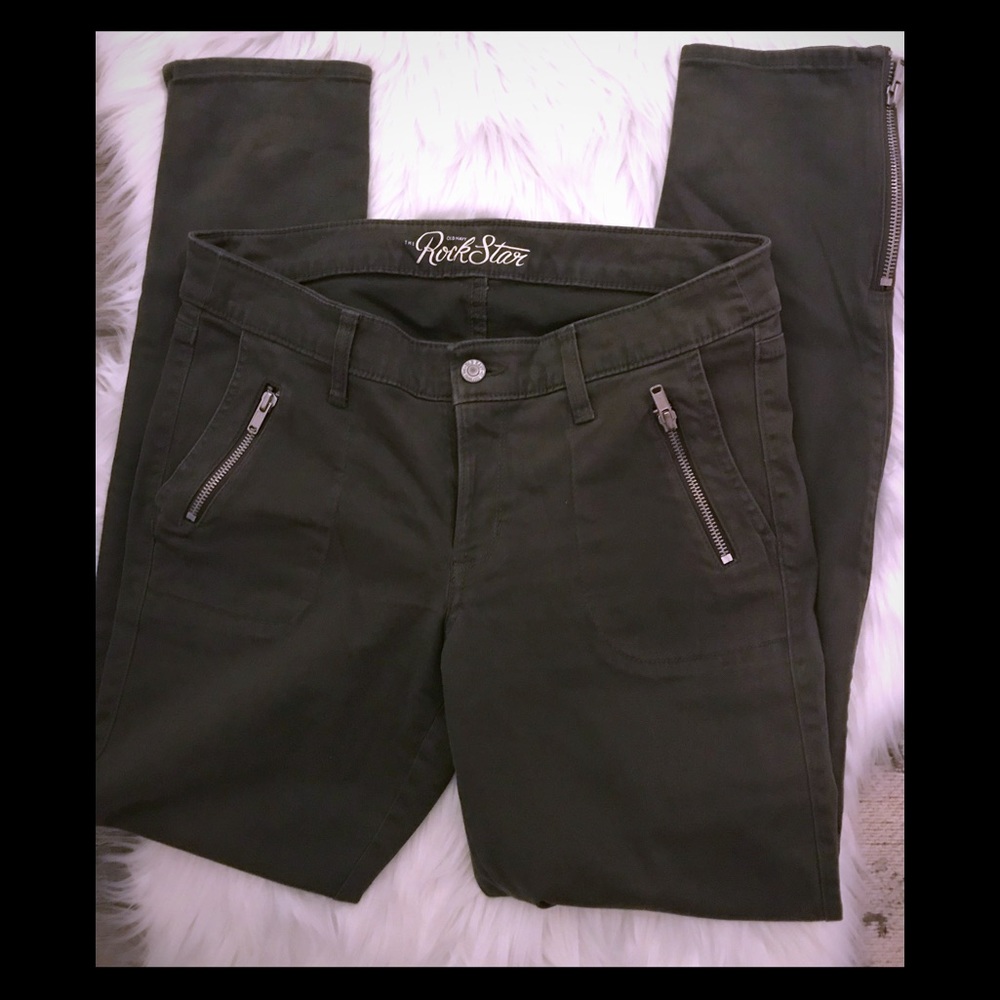 Old Navy Rockstar skinny jeans with zipper detail